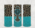 Leopard Cross 20 oz Skinny Tumbler
