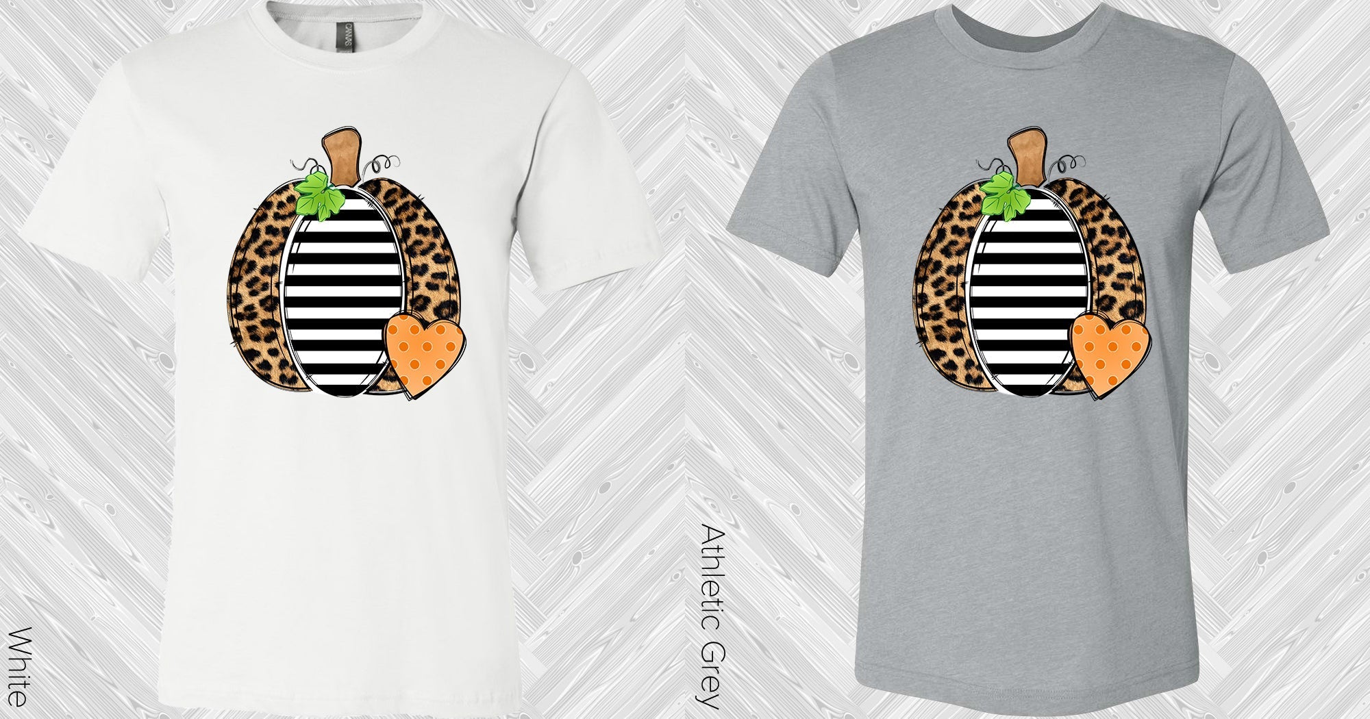 Leopard Stripes Pumpkin Graphic Tee