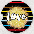 Car Coaster Set - Love Stripes