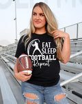 Eat Sleep Football Repeat Graphic Tee
