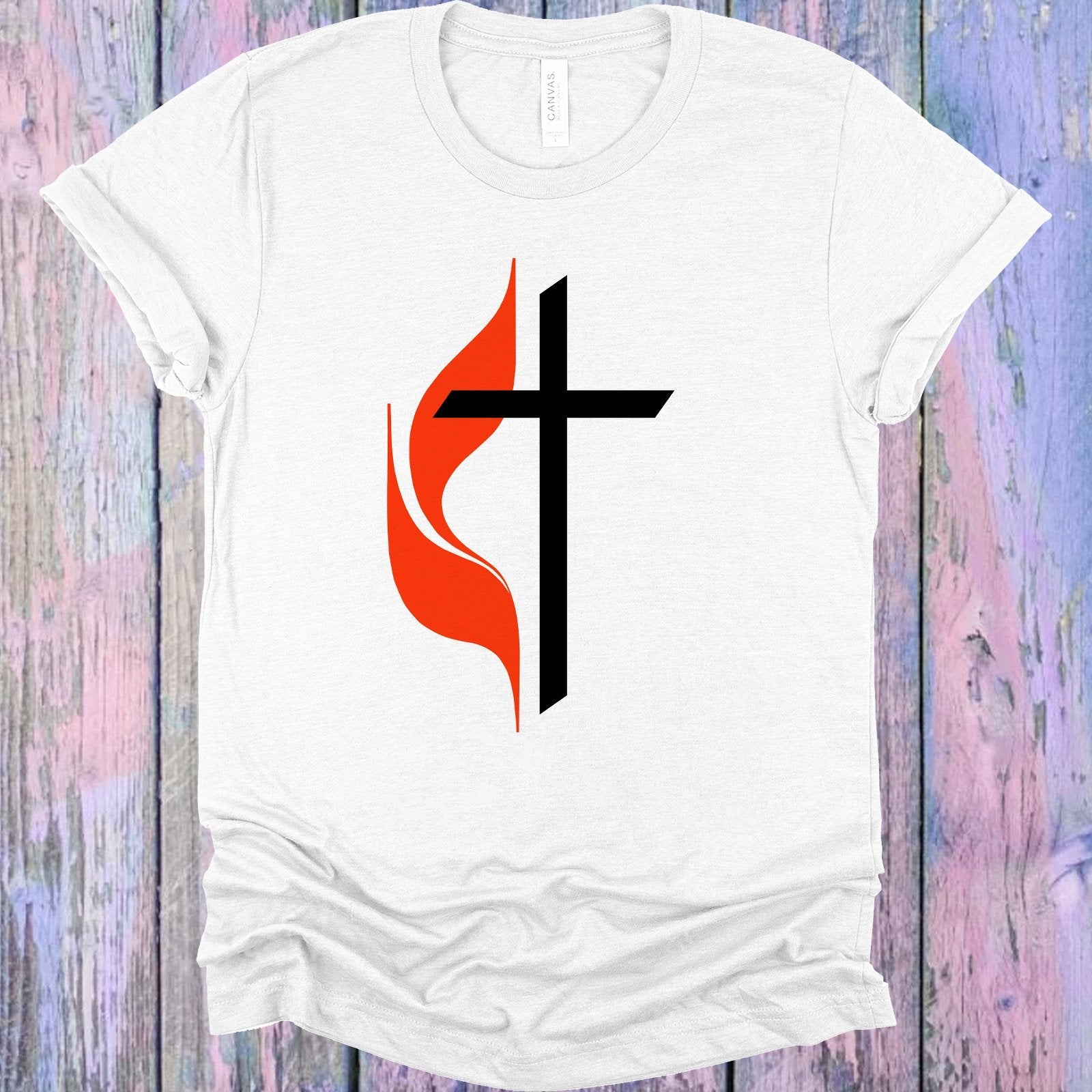 Cross and Flame Graphic Tee