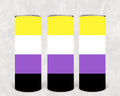 NonBinary Flag 20 oz Skinny Tumbler
