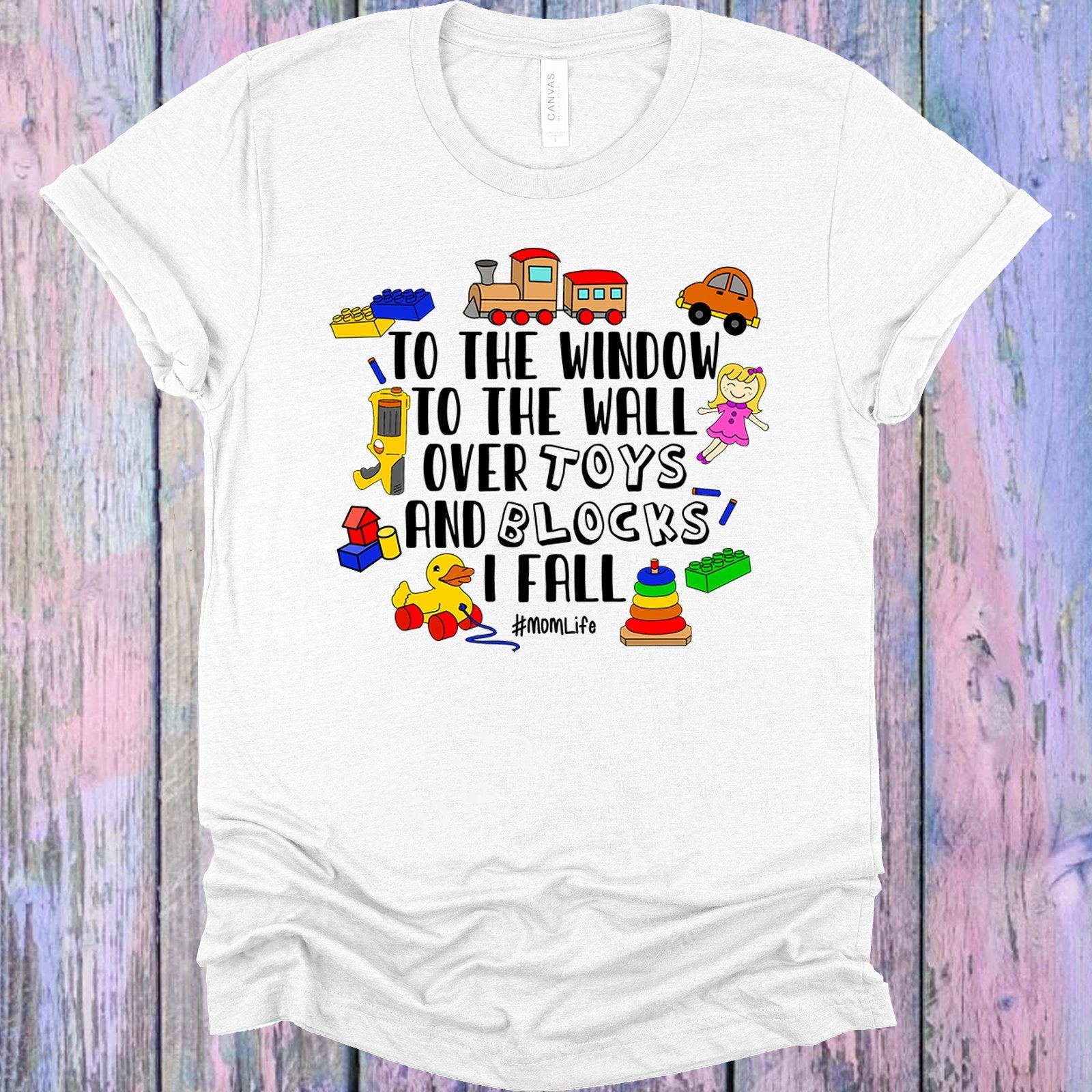 Over Toys and Blocks I Fall Graphic Tee