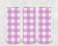 Pastel Purple Plaid 20 oz Skinny Tumbler