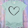 Paw Print Heart Graphic Tee