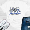 Peace Love Cure Diabetes Awareness Graphic Tee
