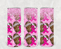 Pink Ribbon Football 20 oz Skinny Tumbler