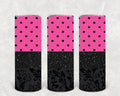 Pink and Black 20 oz Skinny Tumbler