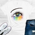 Pride Flag Awareness Eye Graphic Tee
