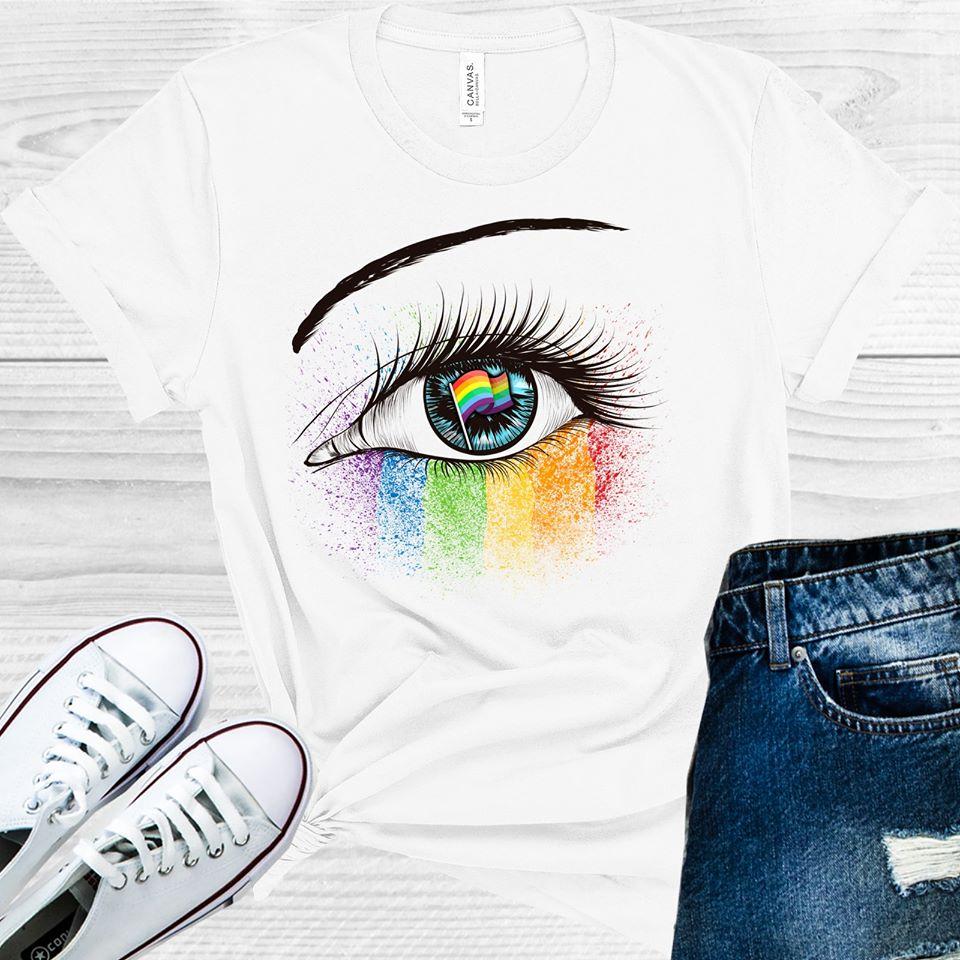 Pride Flag Awareness Eye Graphic Tee