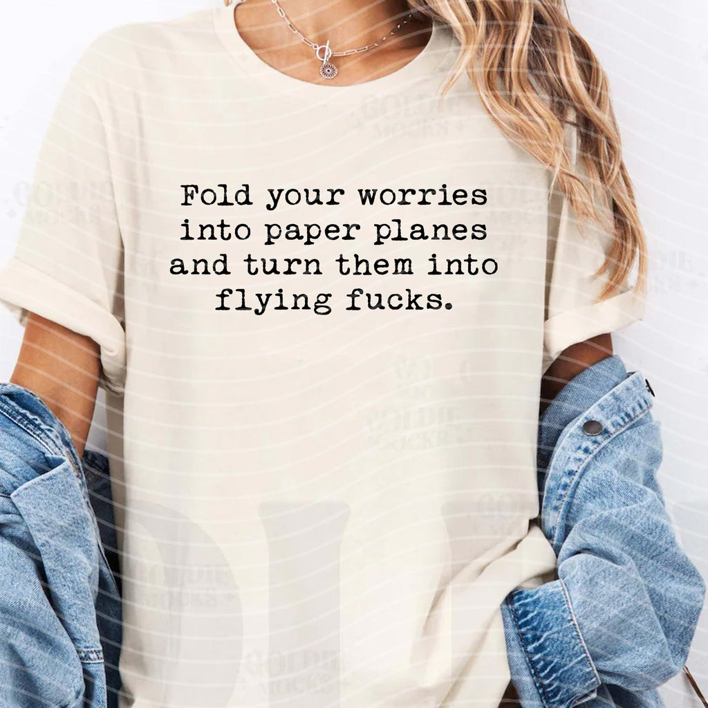 Fold Your Worries Into Paper Planes Graphic Tee