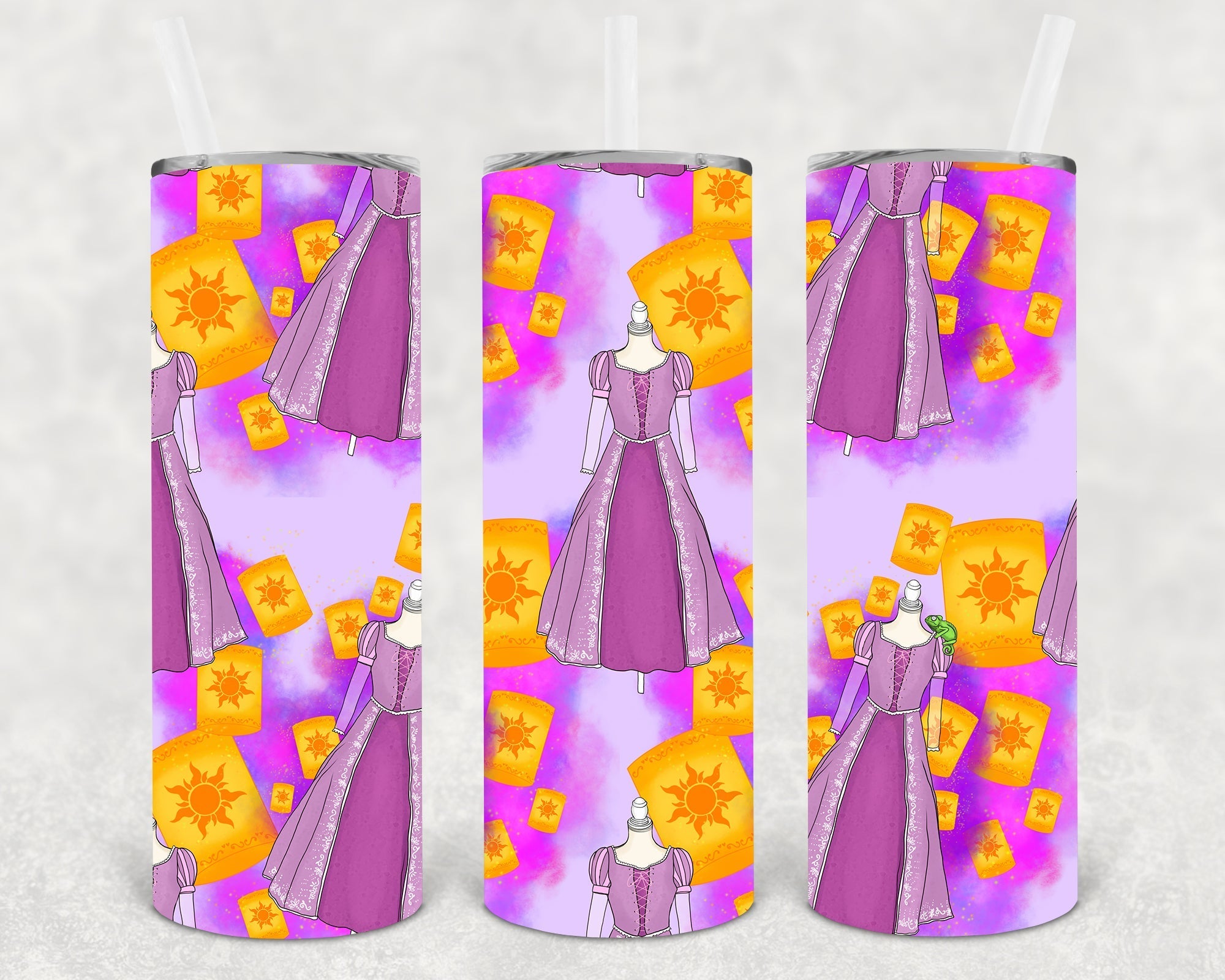 Rapunzel Dress 20 oz Skinny Tumbler