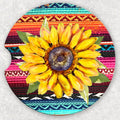 Car Coaster Set - Serape Sunflower