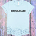 She Doesn't Beg Force or Chase Graphic Tee