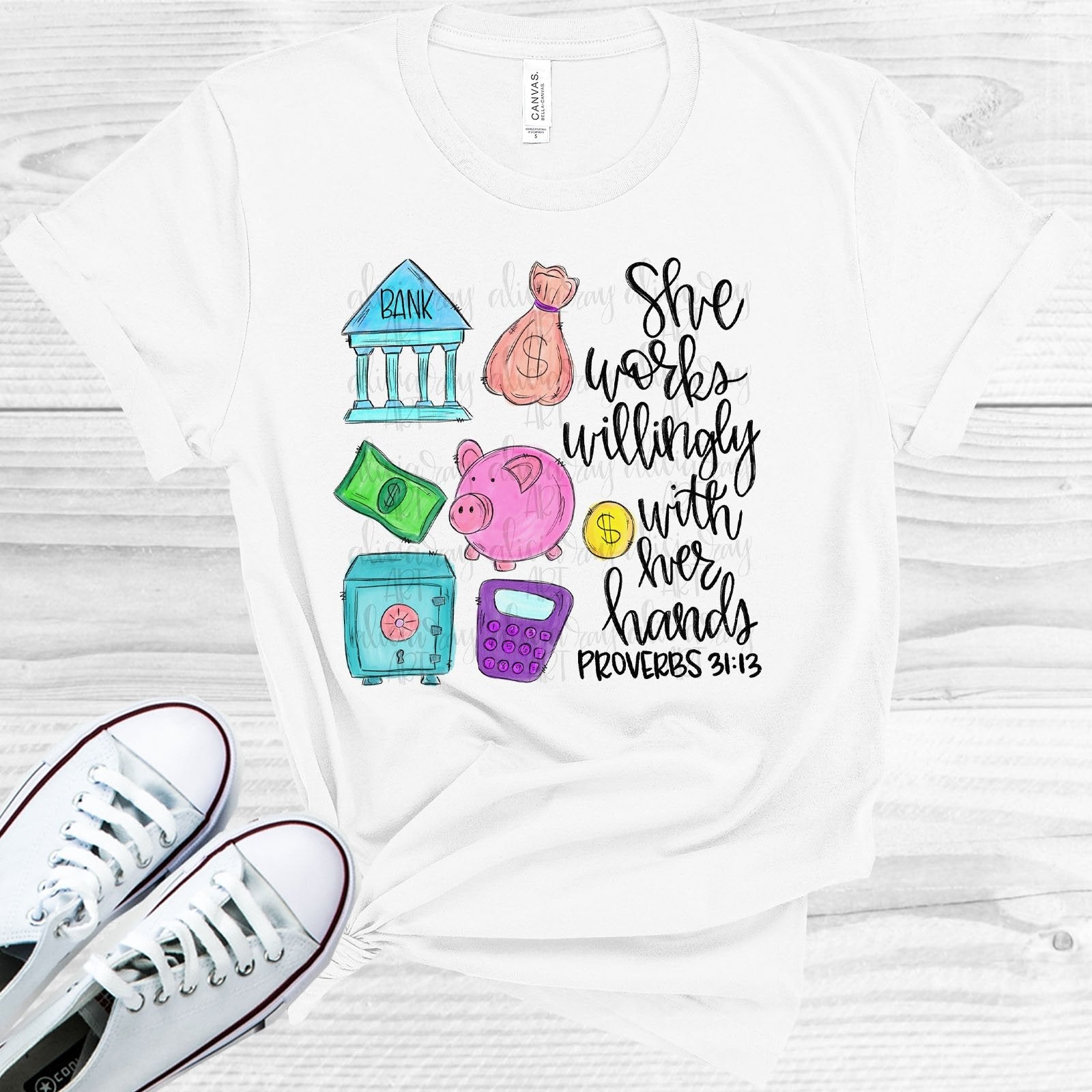 She Works Willingly with Her Hands - Bank Teller Graphic Tee