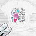 She Works Willingly with Her Hands - Respiratory Therapist Graphic Tee