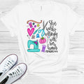 She Works Willingly with Her Hands - Seamstress Graphic Tee
