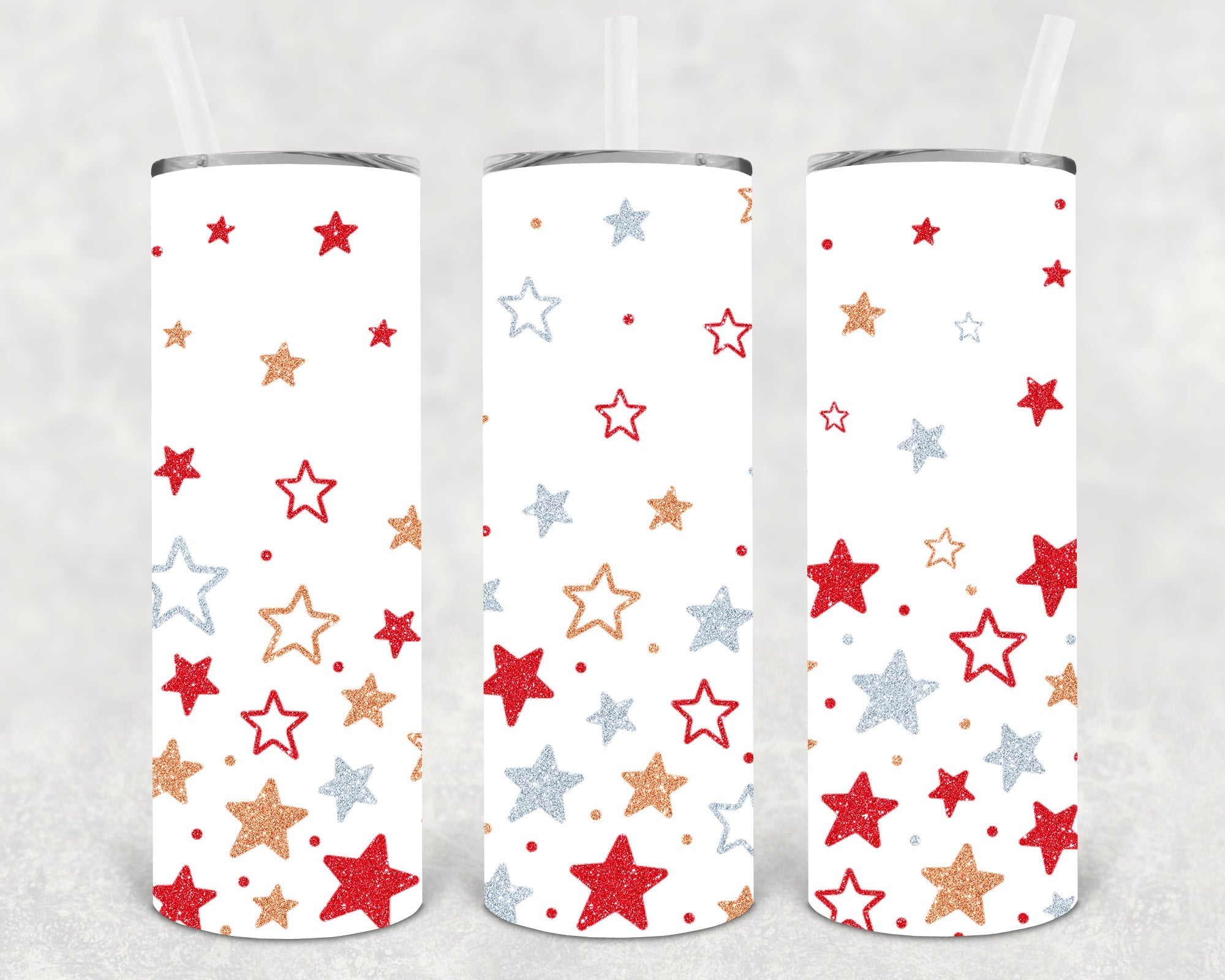 Stars 20 oz Skinny Tumbler