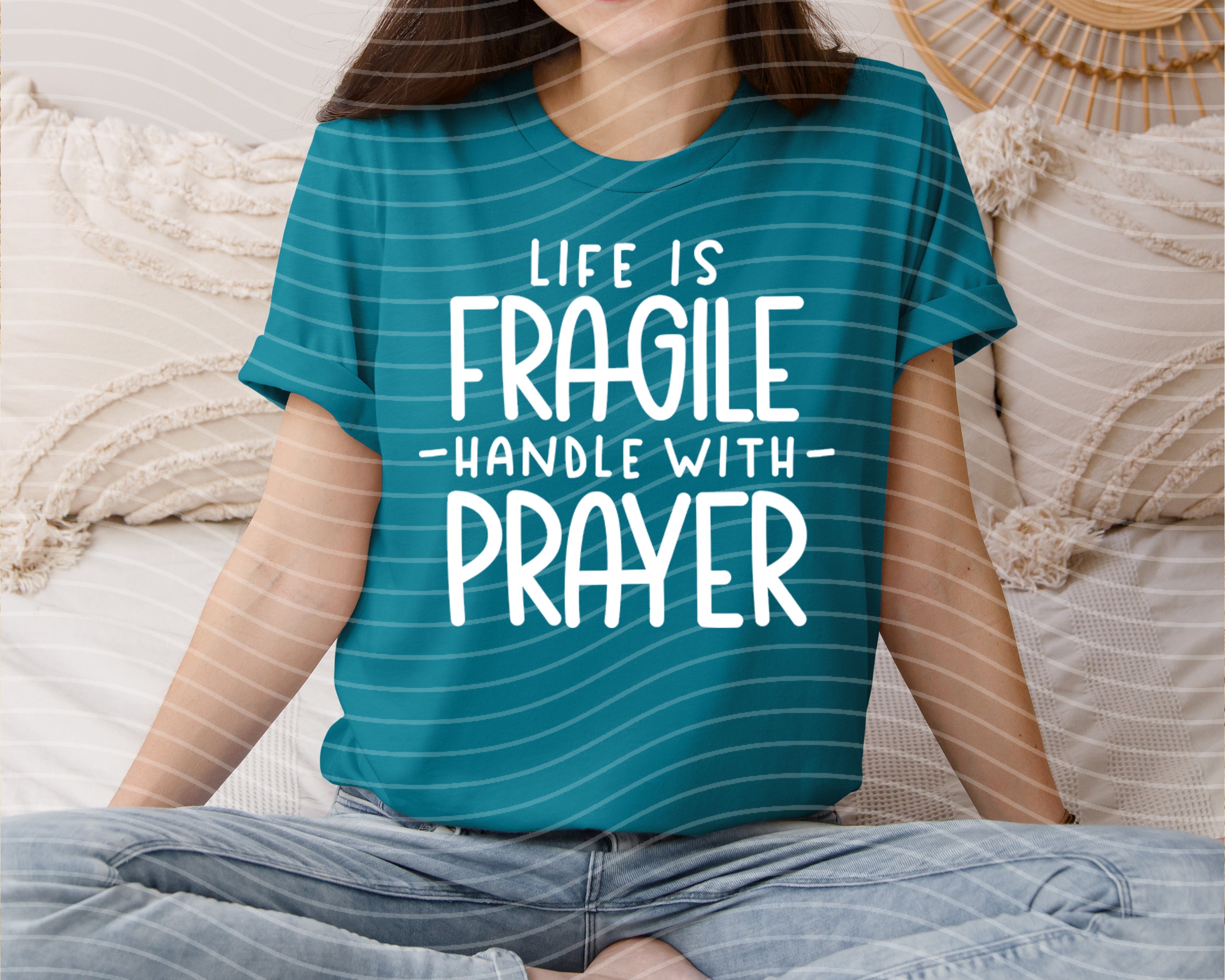 Life is Fragile Handle with Prayer Graphic Tee
