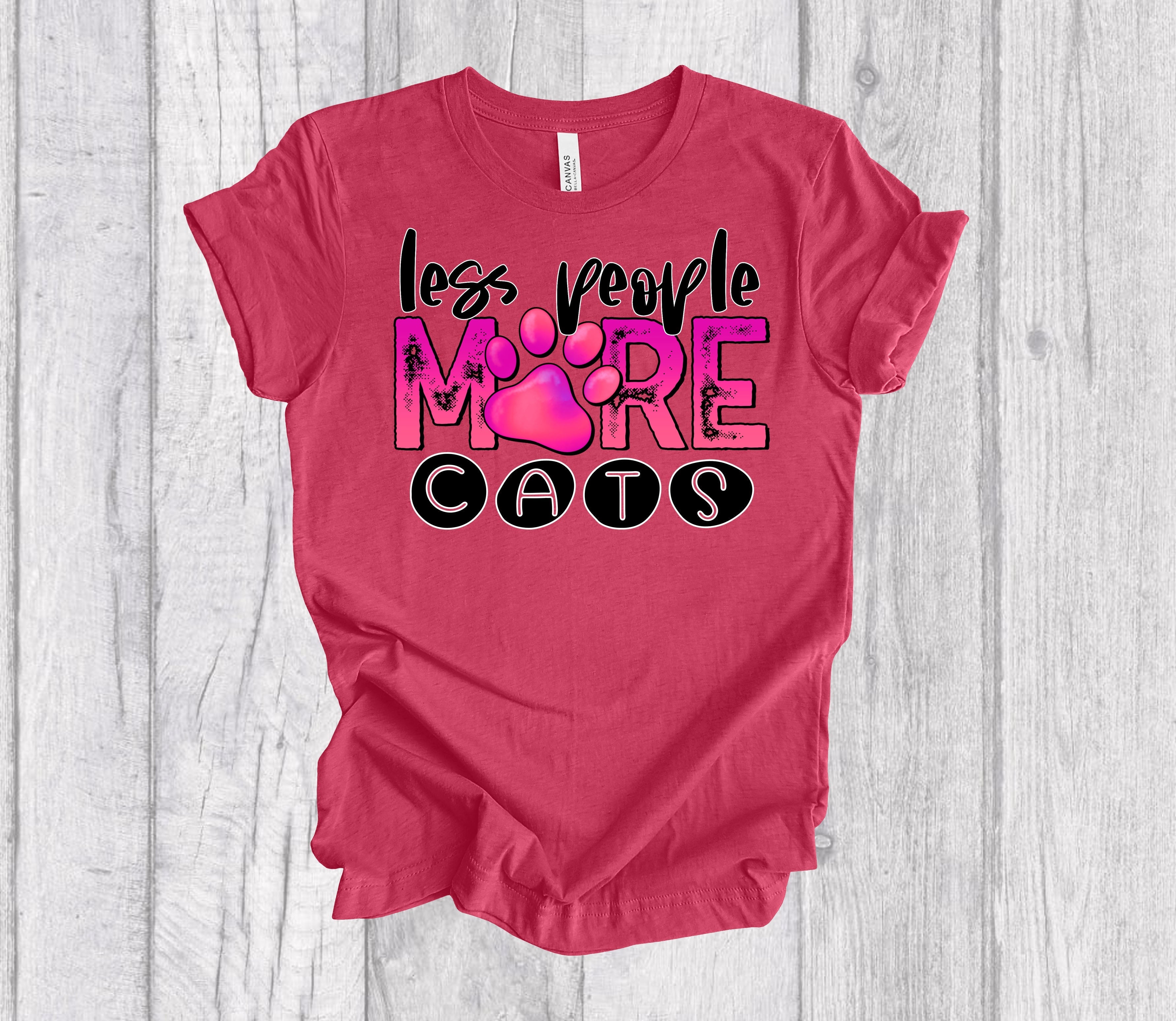 Less People More Cats Graphic Tee