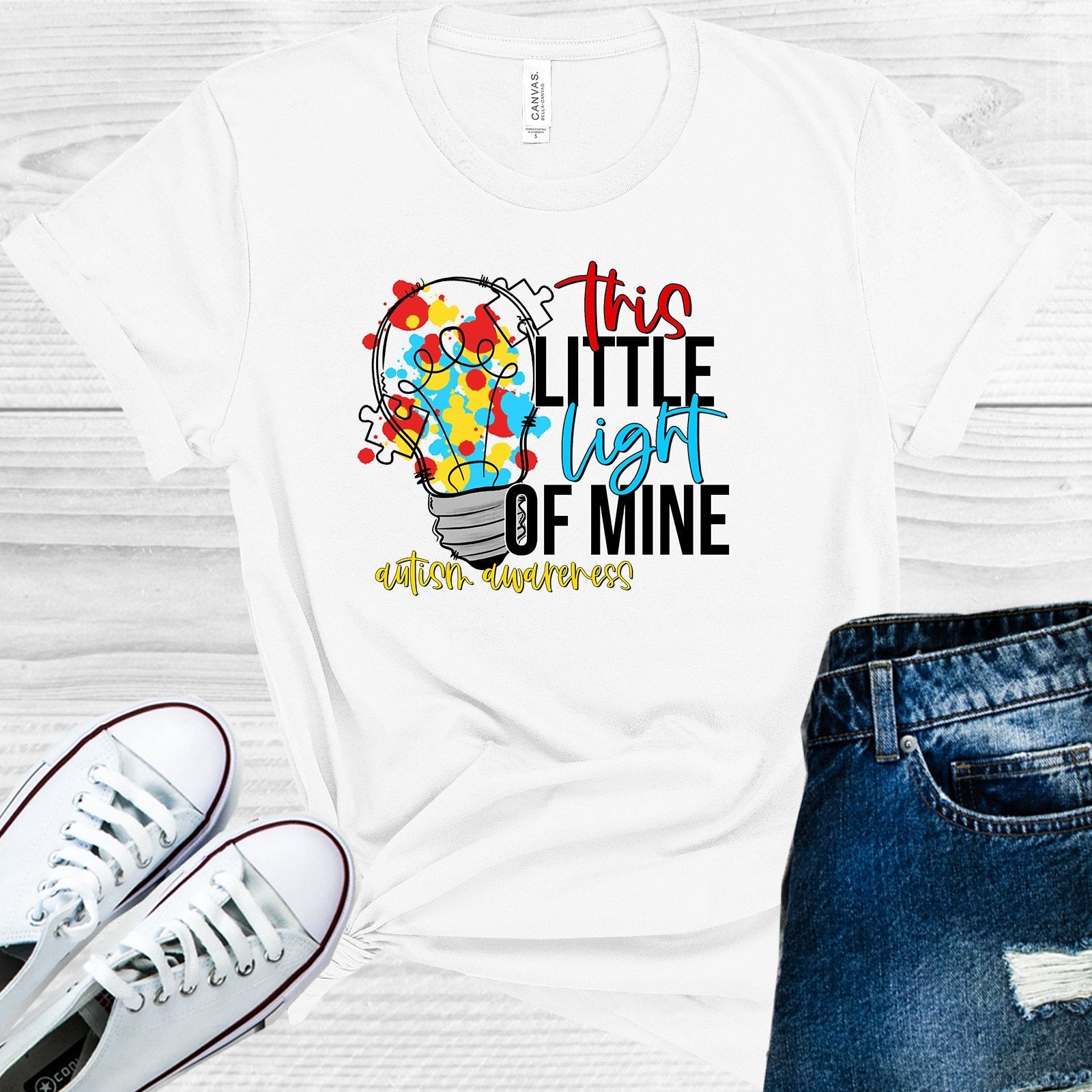 This Little Light of Mine Autism Awareness Graphic Tee