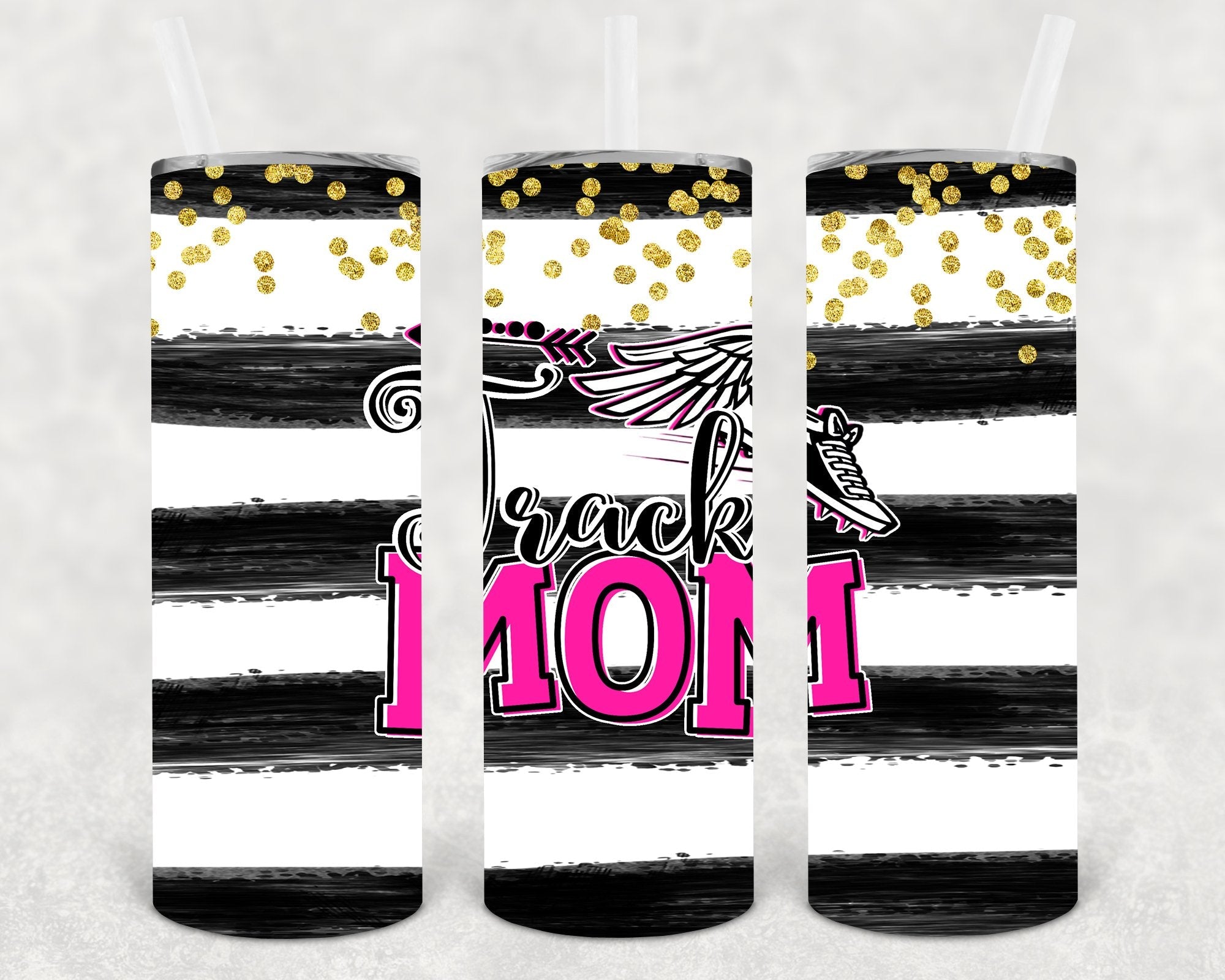 Track Mom 20 oz Skinny Tumbler