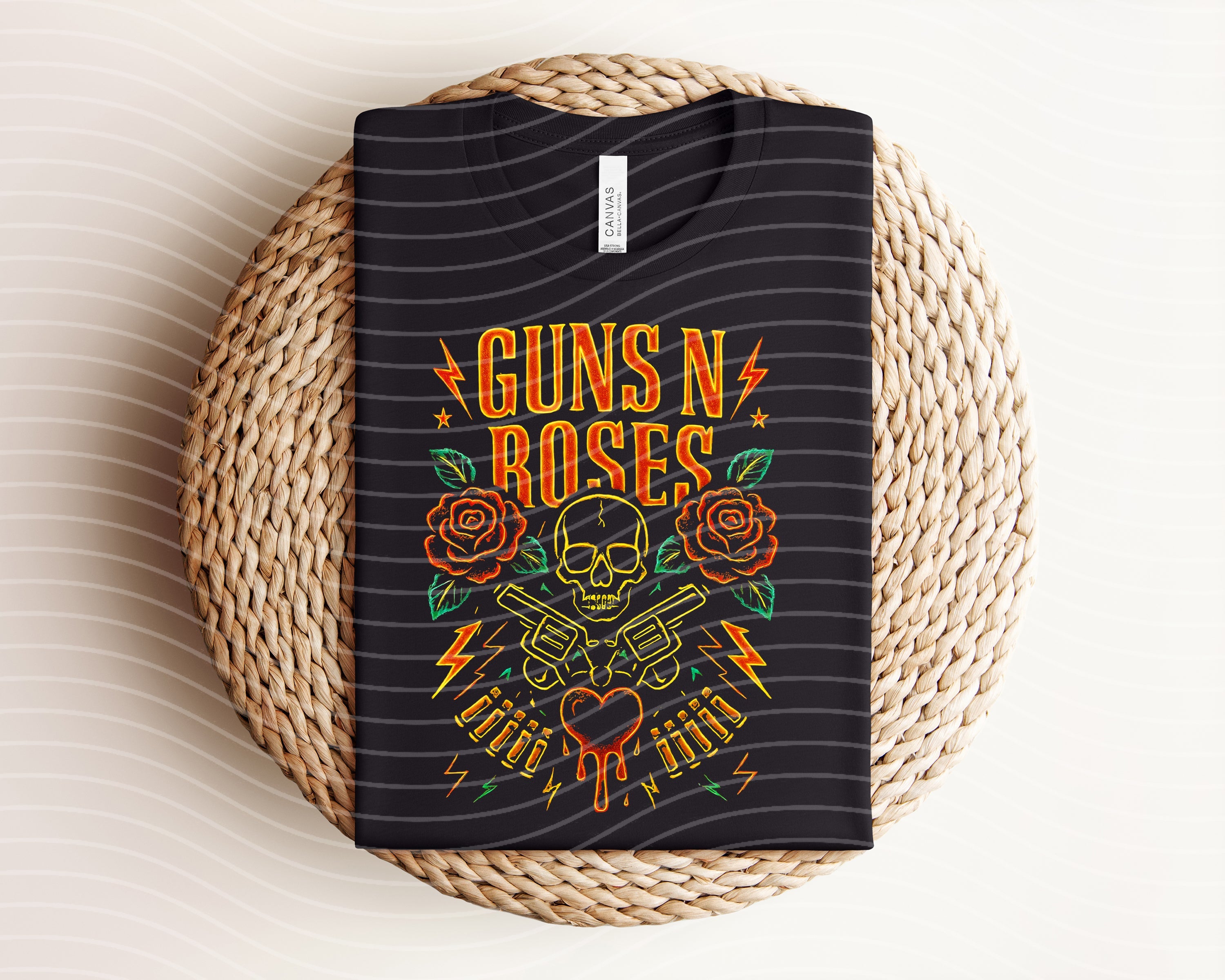 Guns N Roses Neon Graphic Tee