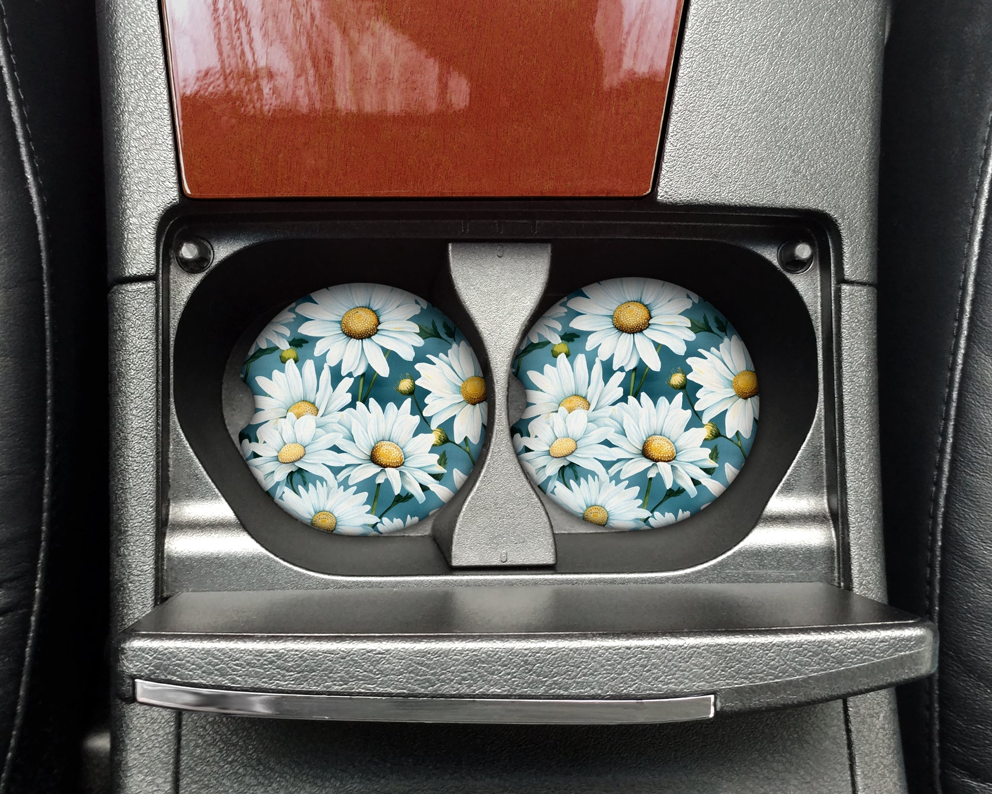 Car Coaster Set - Daisies