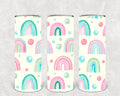 Watercolor Rainbow 20 oz Skinny Tumbler