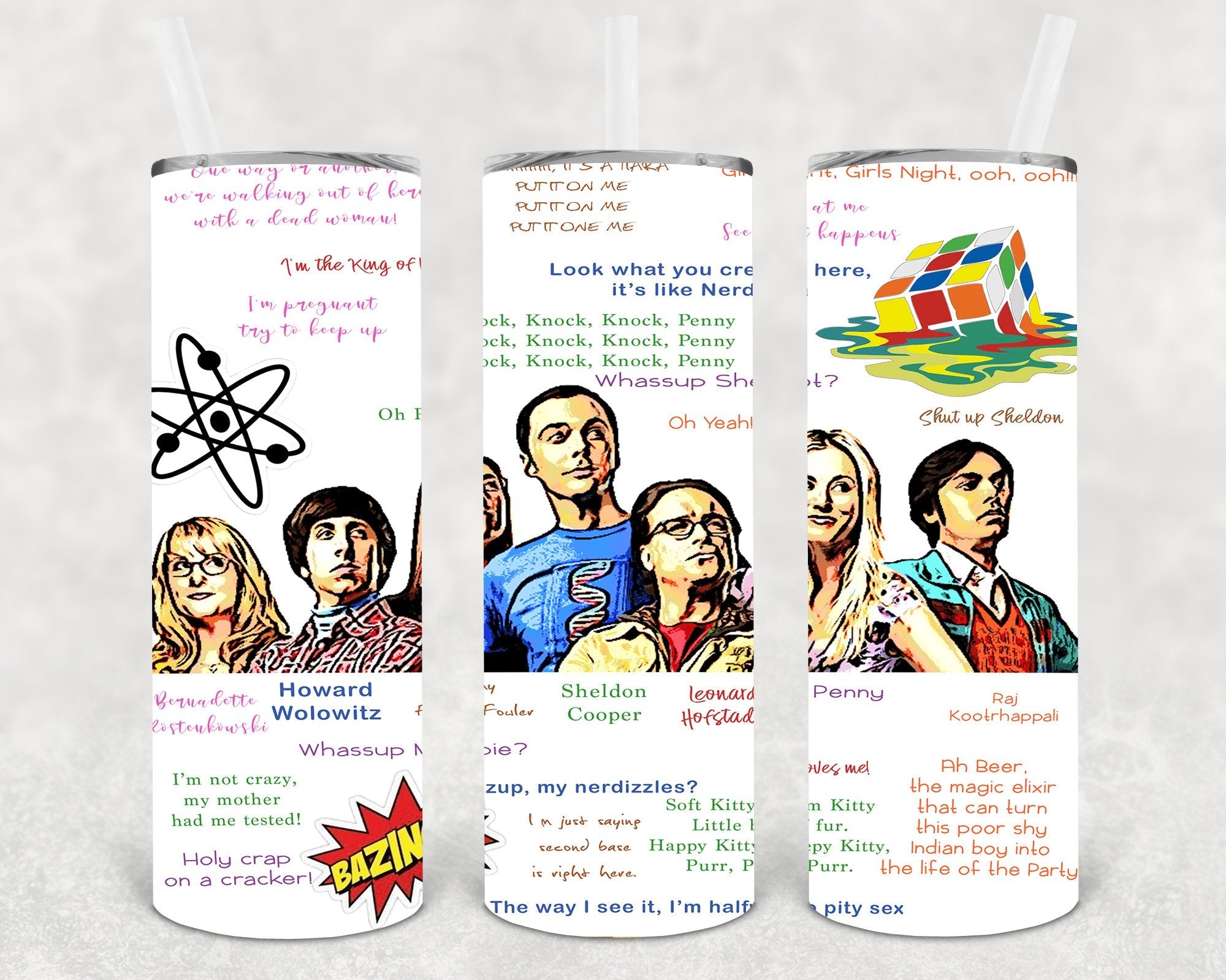 Big Bang Theory 20 oz Skinny Tumbler