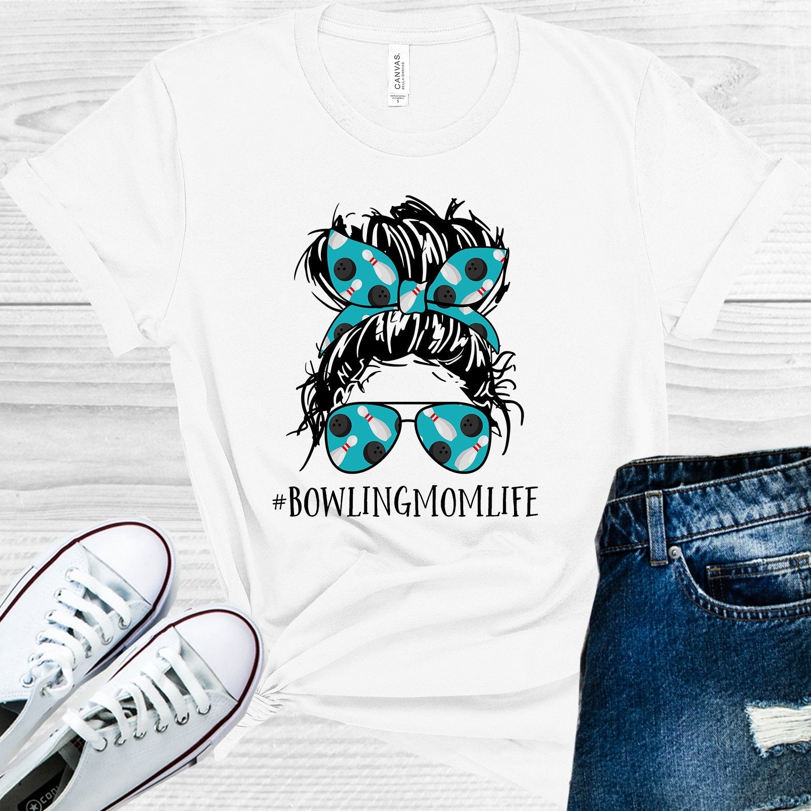 Bowling Mom Life #bowlingmomlife Graphic Tee