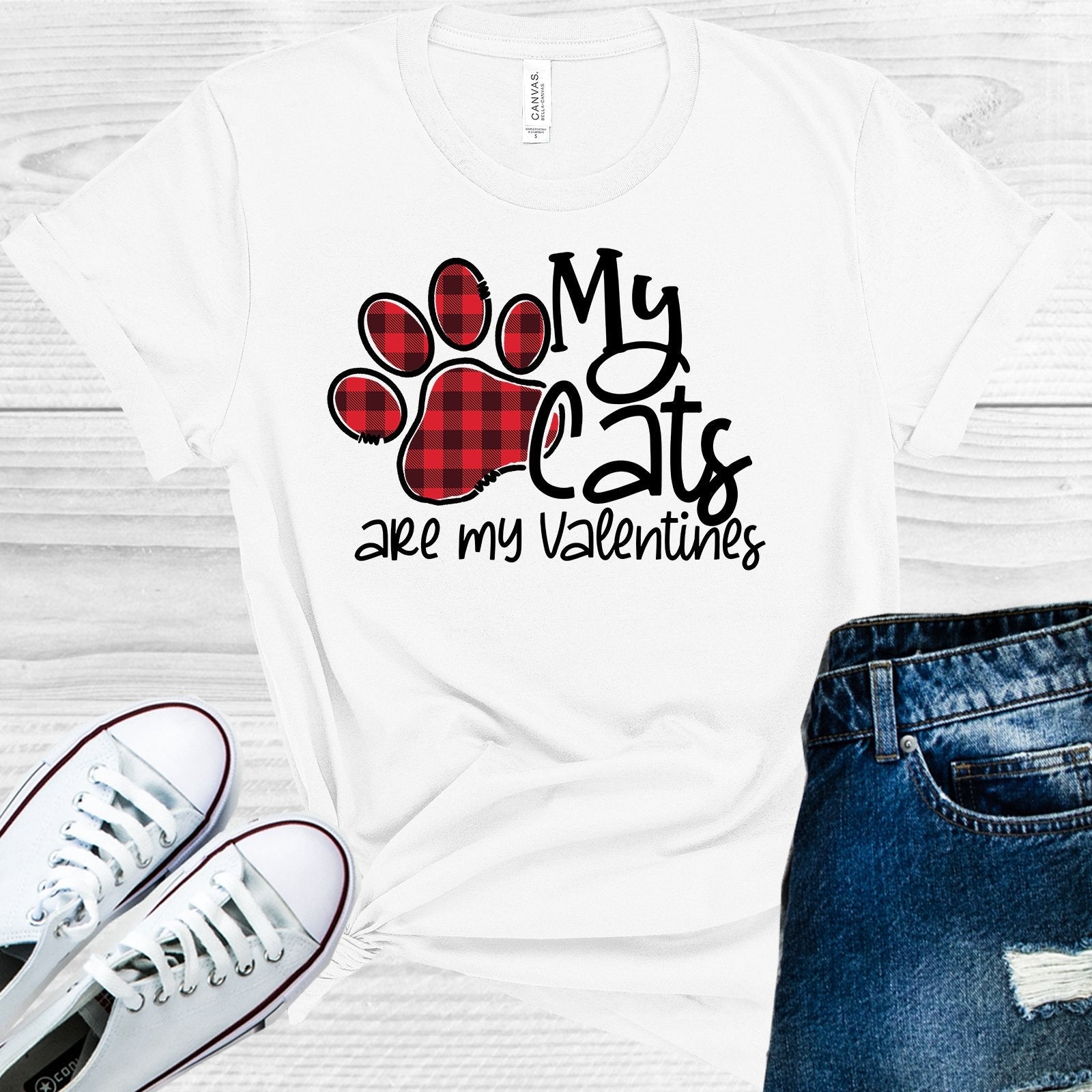 My Cats are My Valentine Graphic Tee