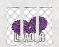 Cheerleader (Purple and White) 20 oz Skinny Tumbler