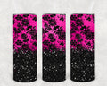 Black and Pink Floral 20 oz Skinny Tumbler