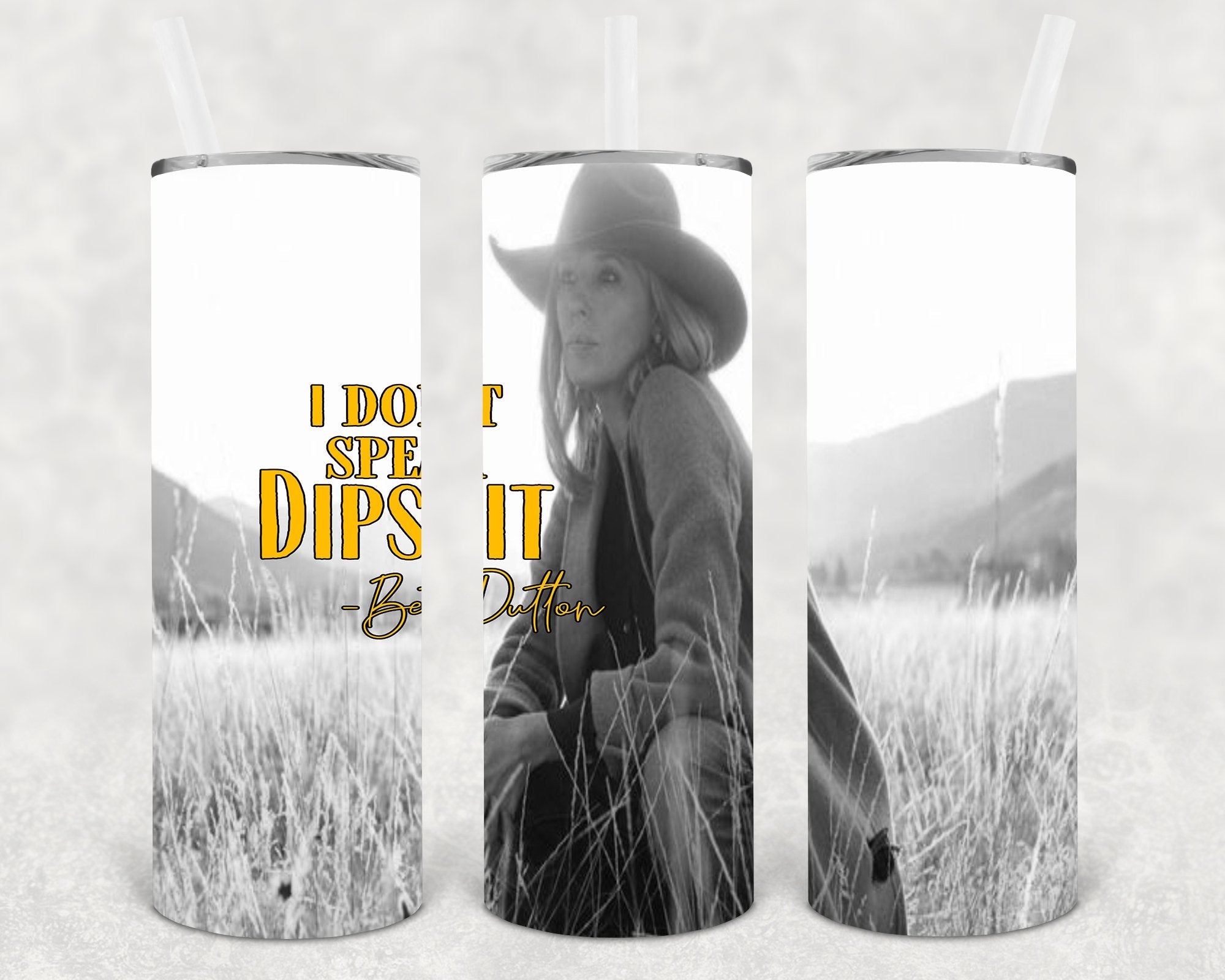 I Don't Speak Dipshit 20 oz Skinny Tumbler