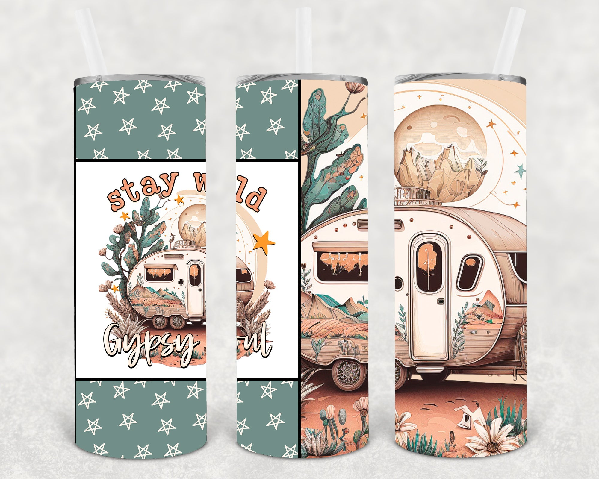 Stay Wild Gypsy Soul 20 oz Skinny Tumbler