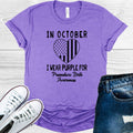 In October I Wear Purple for Premature Birth Awareness Graphic Tee