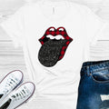 Buffalo Plaid Mouth Graphic Tee