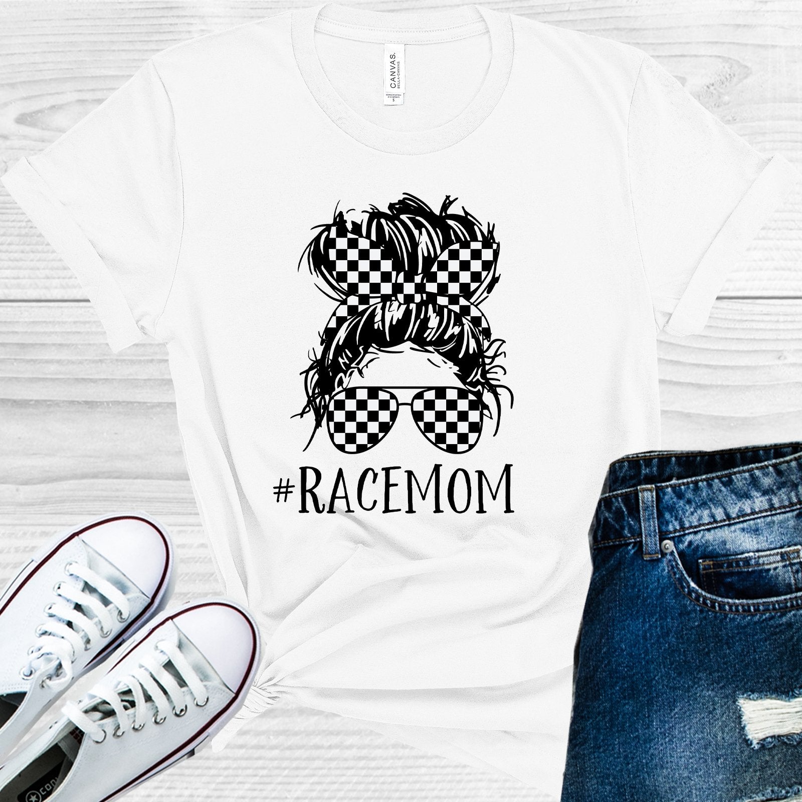 Race Mom #racemom Graphic Tee