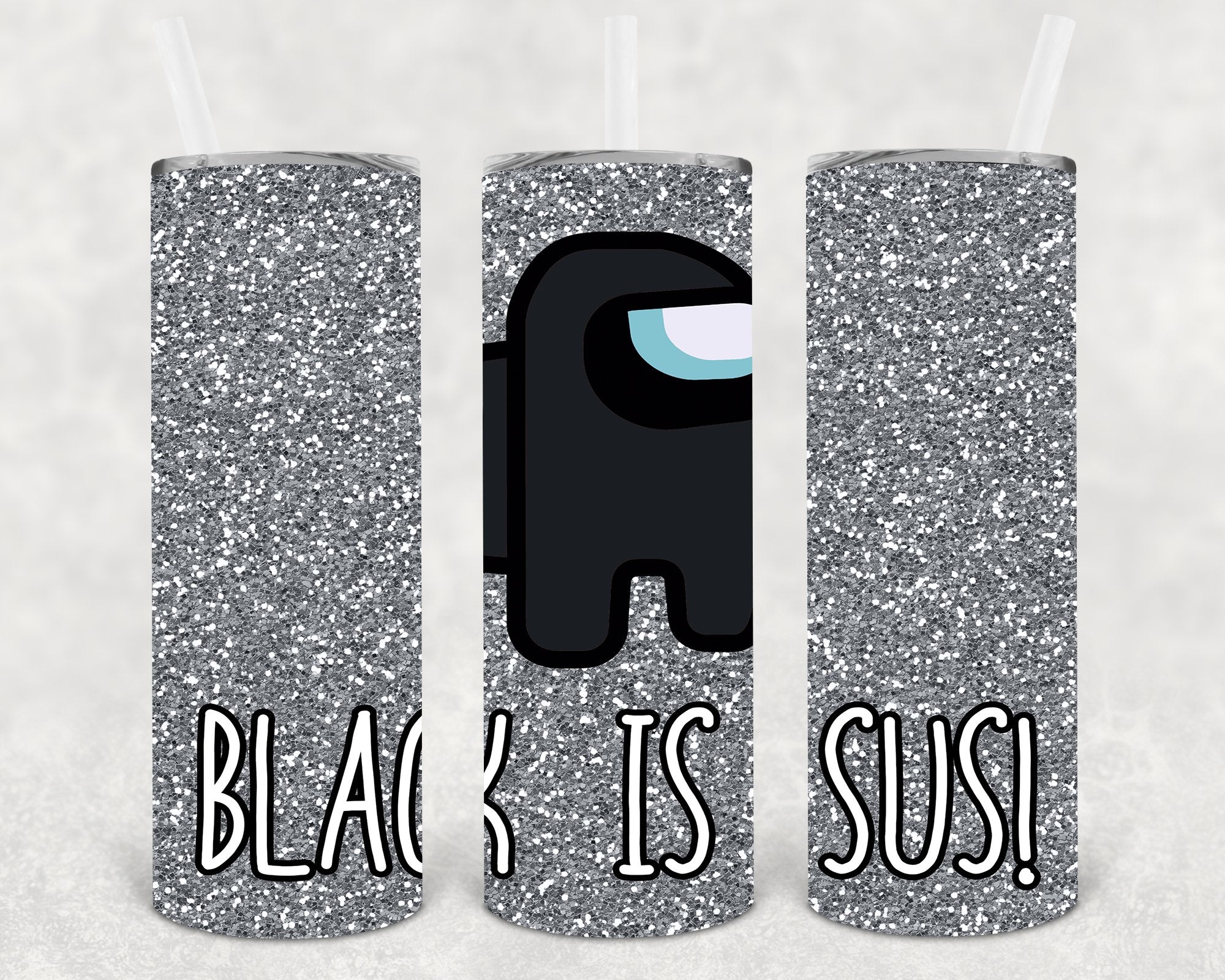 Black is Sus 20 oz Skinny Tumbler