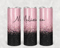 Pink Glitter 20 oz Skinny Tumbler
